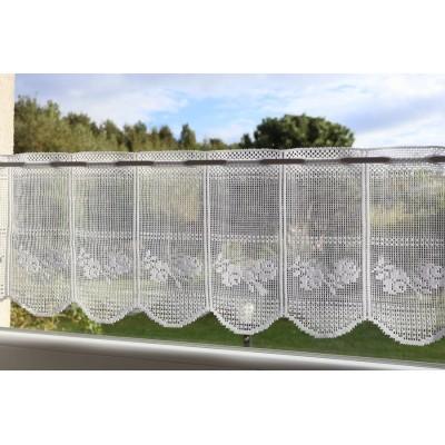 Firana zazdrostka żakardowa do kuchni biała 247 – Do kuchni – zdjęcie 6