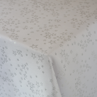 Tkanina obrusowa świąteczna plamoodporna gwiazdki 254 – Na metry – zdjęcie 1