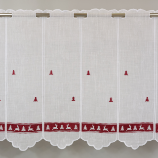 Firana zazdrostka świąteczna choinki renifery 256 – Do kuchni – zdjęcie 2