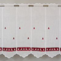 Firana zazdrostka świąteczna choinki renifery 256 – Do kuchni – zdjęcie 2