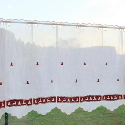 Firana zazdrostka świąteczna choinki renifery 256 – Do kuchni – zdjęcie 4