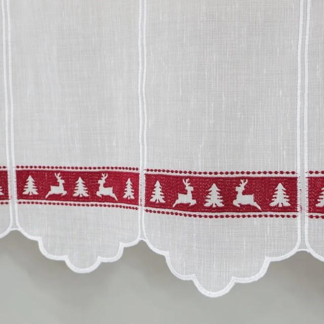 Firana zazdrostka świąteczna choinki renifery 256 – Do kuchni – zdjęcie 5
