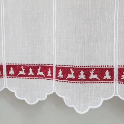 Firana zazdrostka świąteczna choinki renifery 256 – Do kuchni – zdjęcie 5
