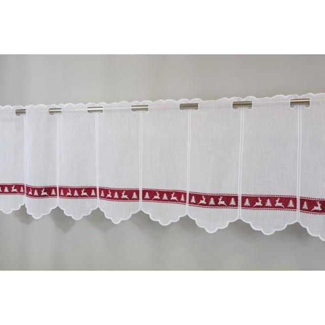 Firana zazdrostka świąteczna choinki renifery 256 – Do kuchni – zdjęcie 6