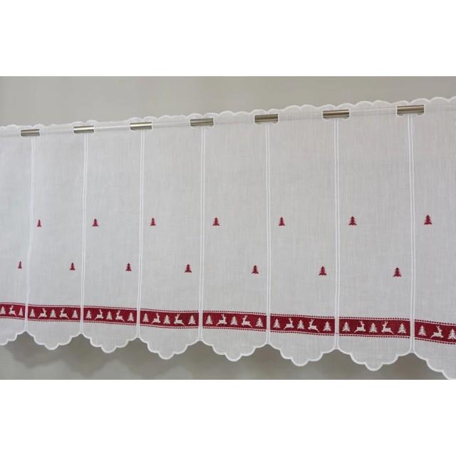 Firana zazdrostka świąteczna choinki renifery 256 – Do kuchni – zdjęcie 7