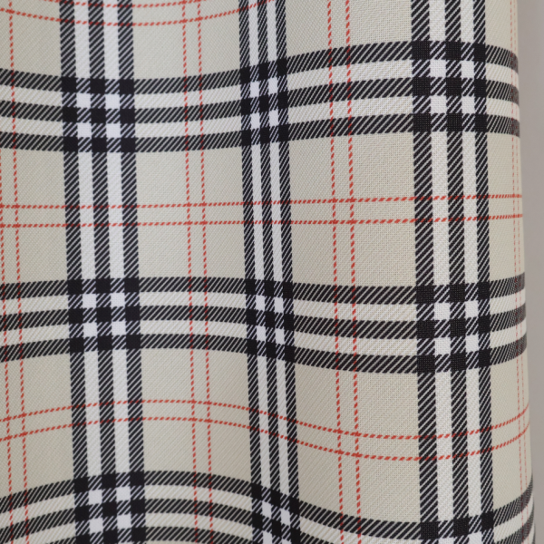 Beżowa zasłona w kratę angielską 260 – Zasłony – zdjęcie 1