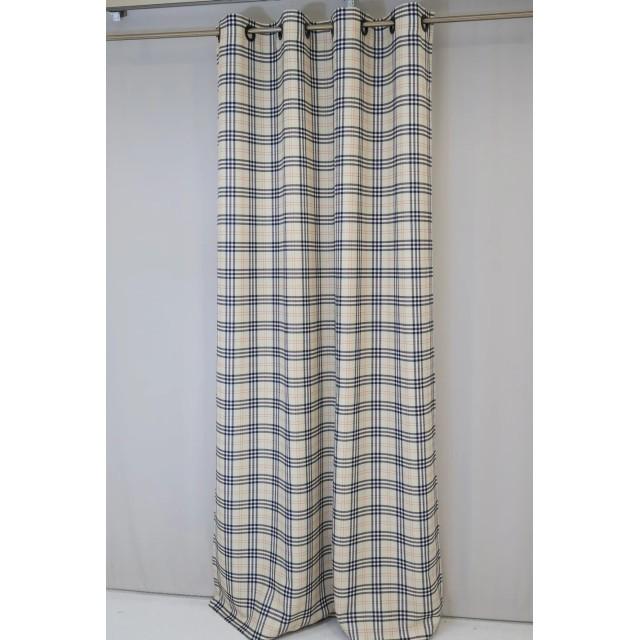 Beżowa zasłona w kratę angielską 260 – Zasłony – zdjęcie 2