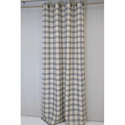 Beżowa zasłona w kratę angielską 260 – Zasłony – zdjęcie 2