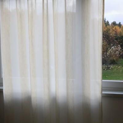 Zasłona styl boho delikatna beż krem pasy pionowe 259 – Zasłony – zdjęcie 2