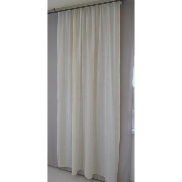 Zasłona styl boho delikatna beż krem pasy pionowe 259 – Zasłony – zdjęcie 4