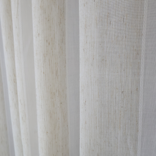 Zasłona styl boho delikatna beż krem pasy pionowe 259 – Zasłony – zdjęcie 1