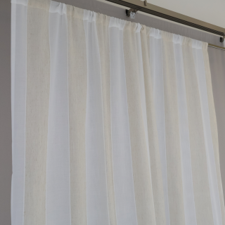 Zasłona styl boho delikatna beż krem pasy pionowe 259 – Zasłony – zdjęcie 5