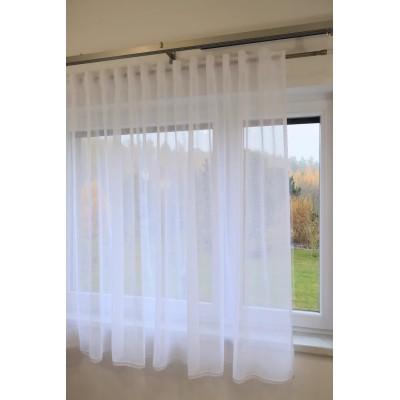 Prosta firana z bawełnianą koronką naturalna 261 – Firany – zdjęcie 4