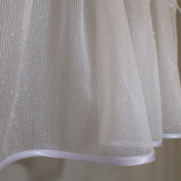 Firana do kuchni zazdrostka połyskująca biała GLAMOUR 263 – Do kuchni – zdjęcie 1