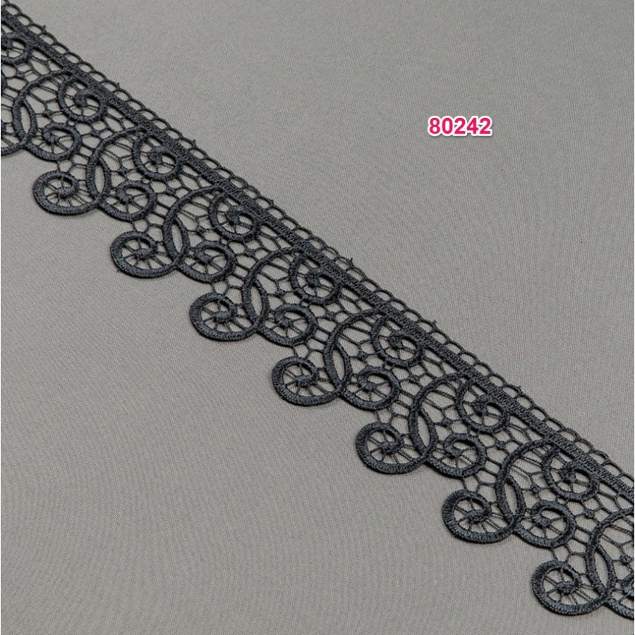 Firana panelowa z czarną gipiurą 083 – Firany – zdjęcie 6