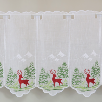 Firana zazdrostka świąteczna choinki góry renifer jeleń 266 – Do kuchni – zdjęcie 1