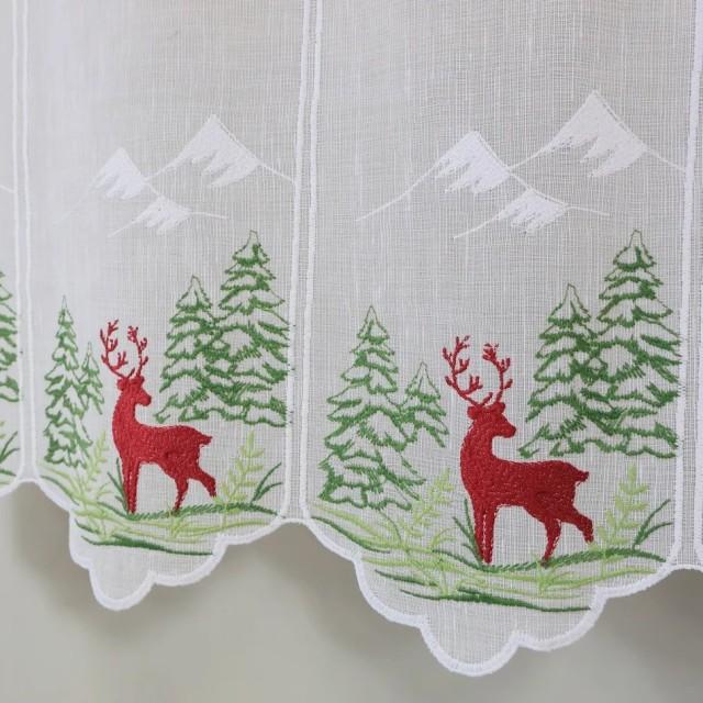 Firana zazdrostka świąteczna choinki góry renifer jeleń 266 – Do kuchni – zdjęcie 2