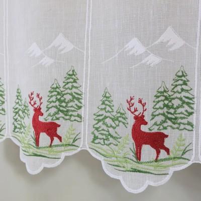 Firana zazdrostka świąteczna choinki góry renifer jeleń 266 – Do kuchni – zdjęcie 2