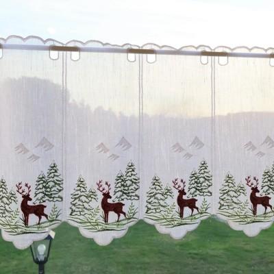 Firana zazdrostka świąteczna choinki góry renifer jeleń 266 – Do kuchni – zdjęcie 3