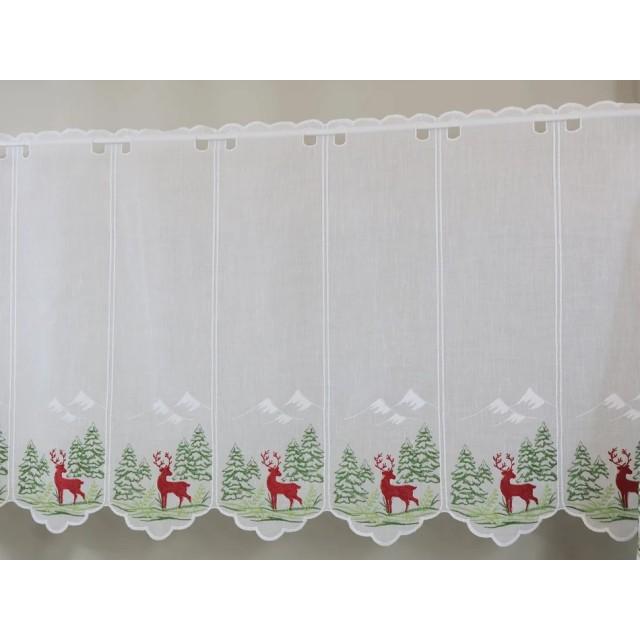 Firana zazdrostka świąteczna choinki góry renifer jeleń 266 – Do kuchni – zdjęcie 4