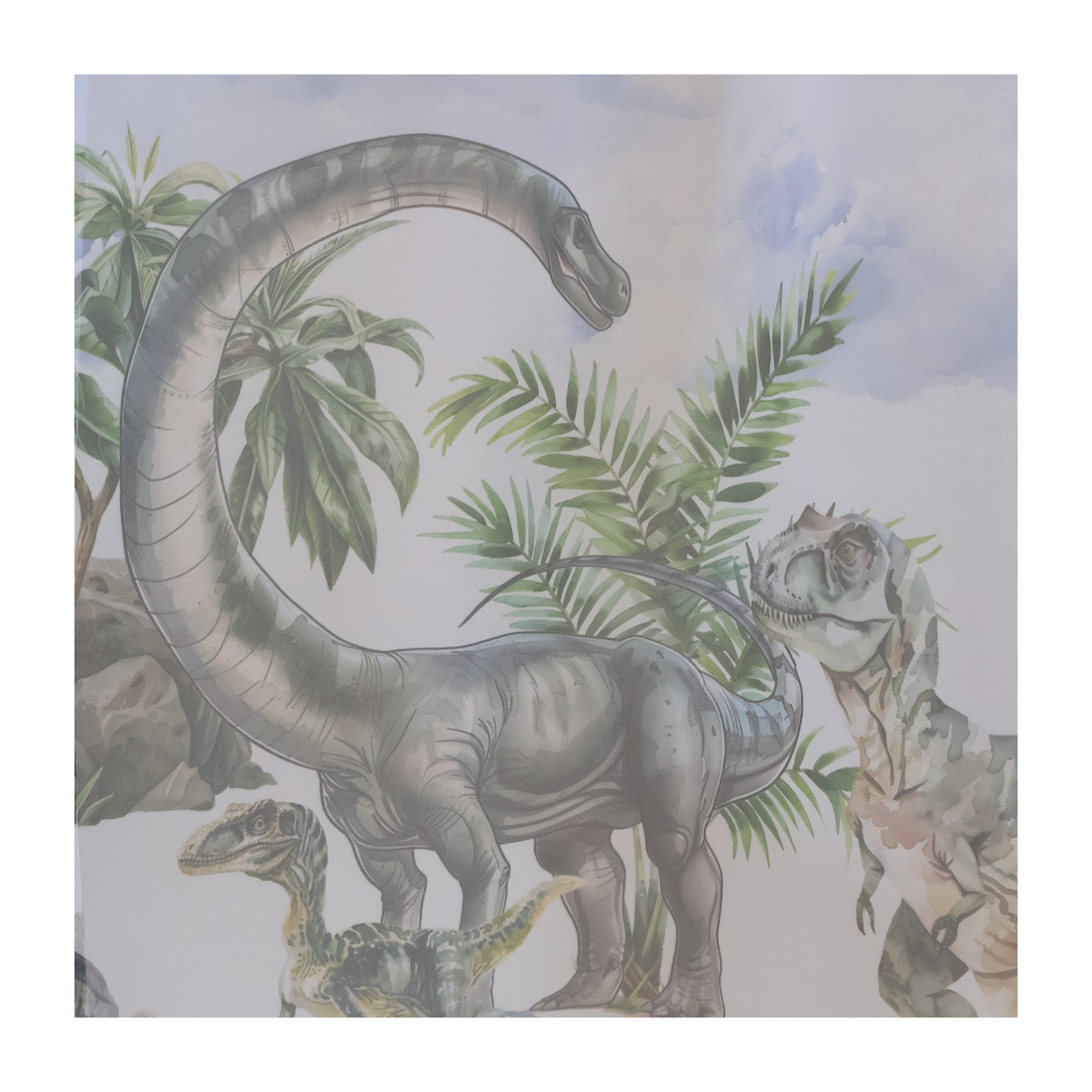 Firana dziecięca dinozaury woal drukowany 268 – Firany – zdjęcie 1