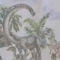 Firana dziecięca dinozaury woal drukowany 268 – Firany – zdjęcie 1