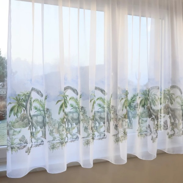 Firana dziecięca dinozaury woal drukowany 268 – Firany – zdjęcie 3