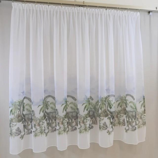 Firana dziecięca dinozaury woal drukowany 268 – Firany – zdjęcie 4