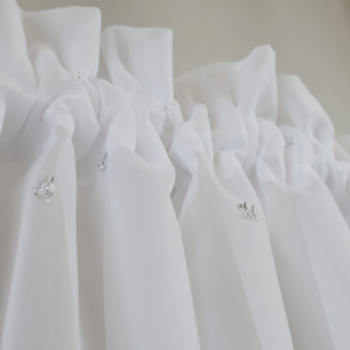 Firana zazdrostka do kuchni srebrne dodatki 009 – Do kuchni – zdjęcie 2