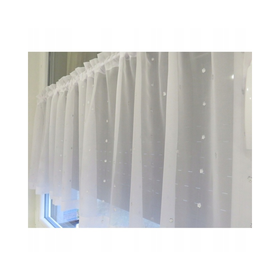 Firana zazdrostka do kuchni srebrne dodatki 009 – Do kuchni – zdjęcie 3