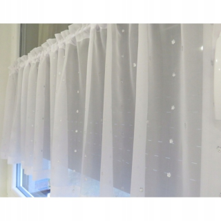 Firana zazdrostka do kuchni srebrne dodatki 009 – Do kuchni – zdjęcie 3