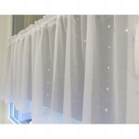 Firana zazdrostka do kuchni srebrne dodatki 009 – Do kuchni – zdjęcie 3