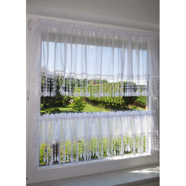 Firana komplet kuchenny z gipiurą 269 – Do kuchni – zdjęcie 4