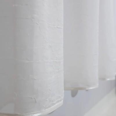 Firana z białego kreszu obszyta lamówką taras balkon 270 – Firany – zdjęcie 2