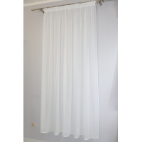 Firana z białego kreszu obszyta lamówką taras balkon 270 – Firany – zdjęcie 4