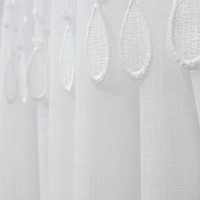 Firana komplet na okno tarasowe balkon biały z gipiurą 271 – Firany – zdjęcie 4