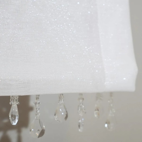 Firana panelowa biały batyst z koralikami 274 – Firany – zdjęcie 4