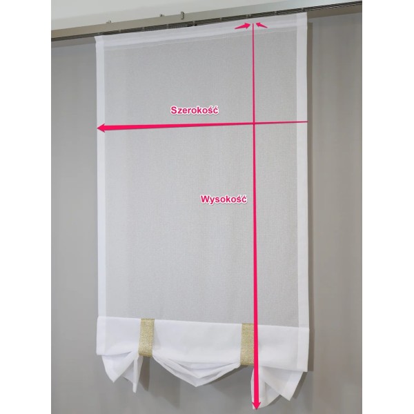 Firana panelowa roletka z upięciem złoty 275 – Firany – zdjęcie 2