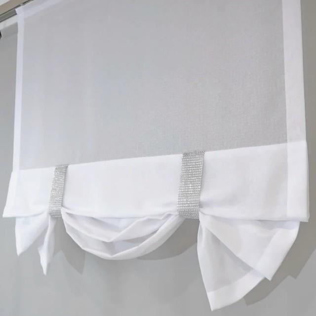 Firana panelowa roletka z upięciem srebrny 276 – Firany – zdjęcie 1