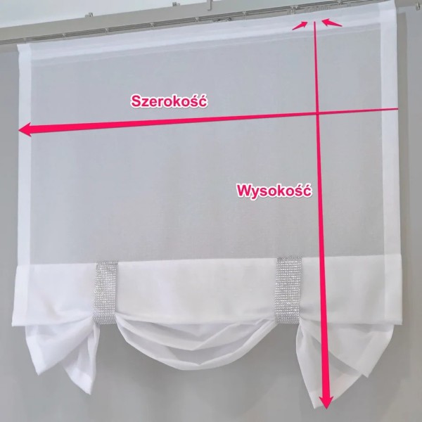 Firana panelowa roletka z upięciem srebrny 276 – Firany – zdjęcie 2