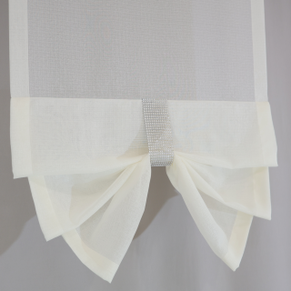 Firana panelowa kremowy woal sable srebrne cyrkonie 279 – Firany – zdjęcie 1