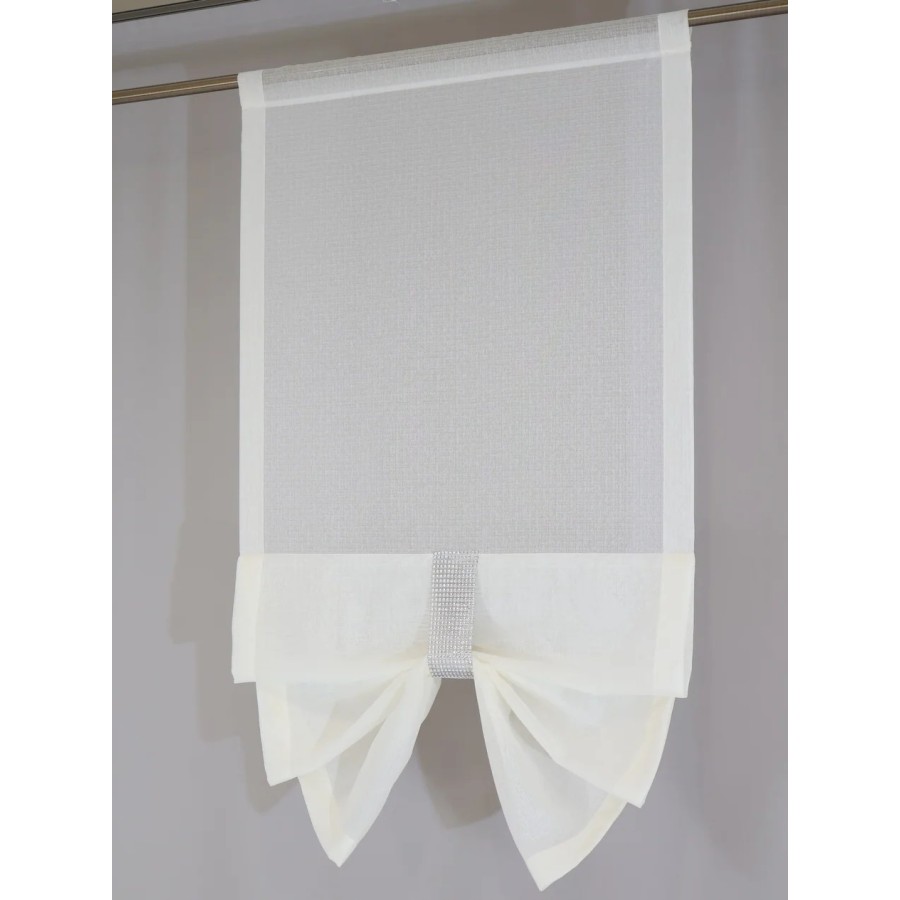 Firana panelowa kremowy woal sable srebrne cyrkonie 279 – Firany – zdjęcie 2