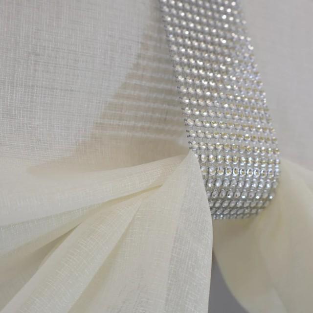 Firana panelowa kremowy woal sable srebrne cyrkonie 279 – Firany – zdjęcie 3