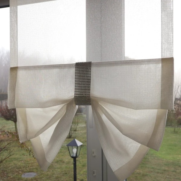 Firana panelowa kremowy woal sable srebrne cyrkonie 279 – Firany – zdjęcie 4
