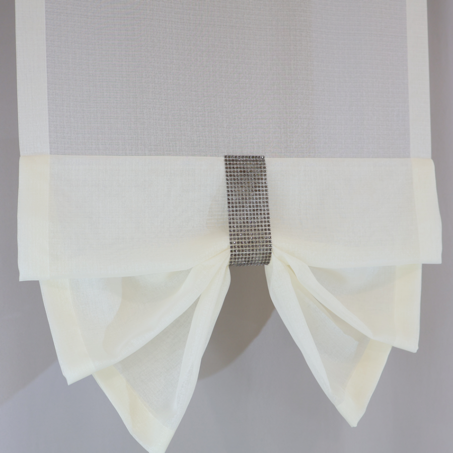 Firana panelowa kremowy woal sable grafitowe cyrkonie 280 – Firany – zdjęcie 1