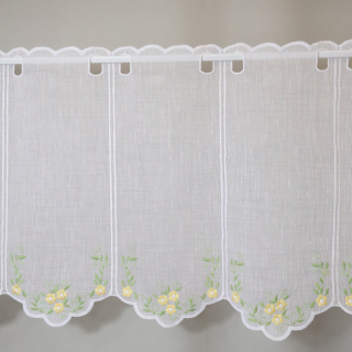 Firana zazdrostka do kuchni wiosenna kwiatki naturalna 283 – Do kuchni – zdjęcie 1