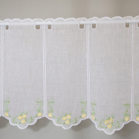 Firana zazdrostka do kuchni wiosenna kwiatki naturalna 283 – Do kuchni – zdjęcie 1