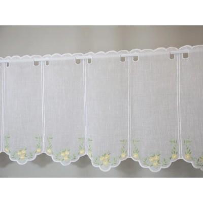 Firana zazdrostka do kuchni wiosenna kwiatki naturalna 283 – Do kuchni – zdjęcie 8