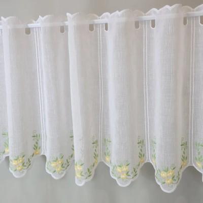 Firana zazdrostka do kuchni wiosenna kwiatki naturalna 283 – Do kuchni – zdjęcie 6