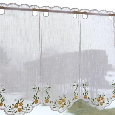 Firana zazdrostka do kuchni wiosenna kwiatki naturalna 283 – Do kuchni – zdjęcie 4
